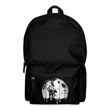 lune astronaute fusée spatiale graffiti logo rétro - Sac à dos - noir - Devant
