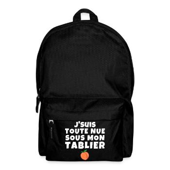 tablier de cuisine, humour, tablier, rigolo - Sac à dos - noir - Devant