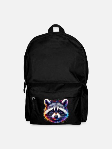 Waschbär - Rucksack - Schwarz