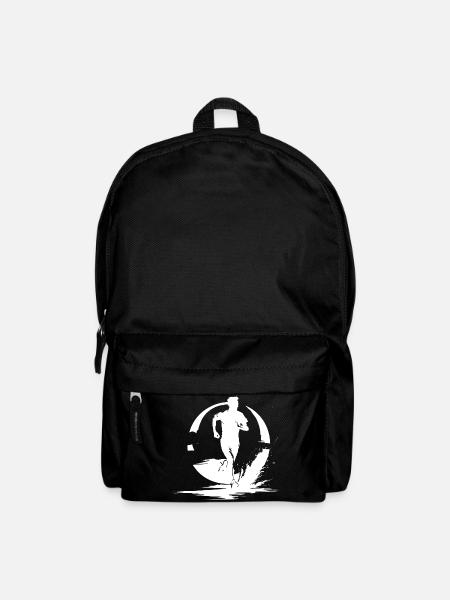 Marathon Junge Zeichnung - Rucksack - Schwarz