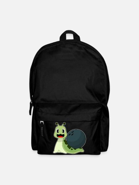 Schnecke Bowling Bowlingkugel - Rucksack - Schwarz