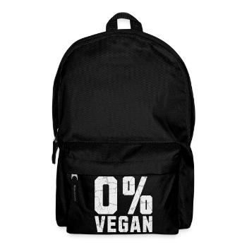 0% Vegan - Rucksack - Schwarz - Vorne