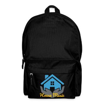 Geometrisches Haus mit Stil - Rucksack - Schwarz - Vorne