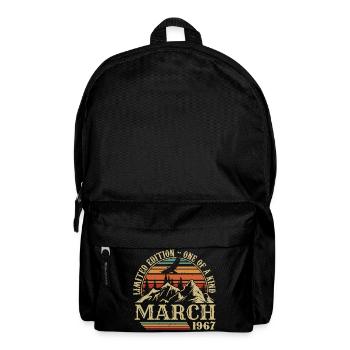 März 1967 Geburtstagsgeschenk, geboren im März 1967 - Rucksack - Schwarz - Vorne