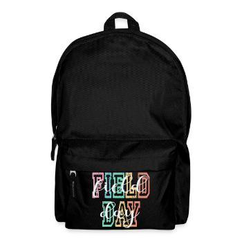Colorful Field Day Lettering Graphic Design - Backpack - black - Front