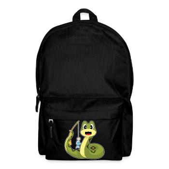 Schlange Angler Fisch Angeln - Rucksack - Schwarz - Vorne