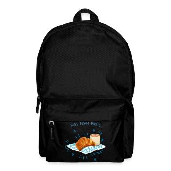 Kiss From Paris Croissant Frühstück - Rucksack - Schwarz - Vorne