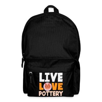 Live Love Pottery Art Lover - Backpack - black - Front