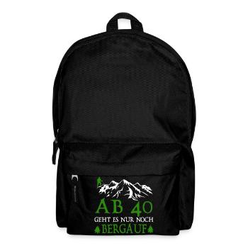 Wanderer 40 Birthday Is it uphill - Backpack - black - Front