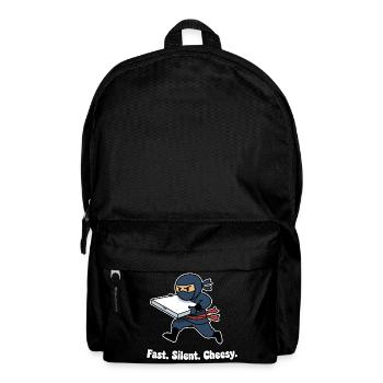 Ninja Pizza Delivery – Fast Cheese Joy - Backpack - black - Front