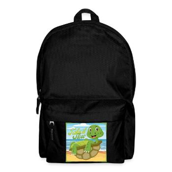 Take it Slow – Chillige Schildkröte - Rucksack - Schwarz - Vorne