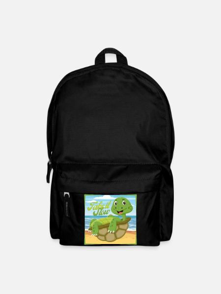 Take it Slow – Chillige Schildkröte - Rucksack - Schwarz