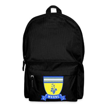 Coat of arms Marne 51 with a bunch of grapes - Backpack - black - Front
