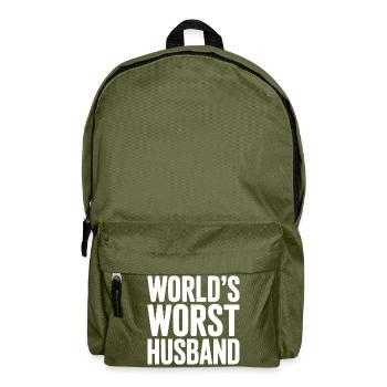 World’s Worst Husband - Backpack - olive green - Front
