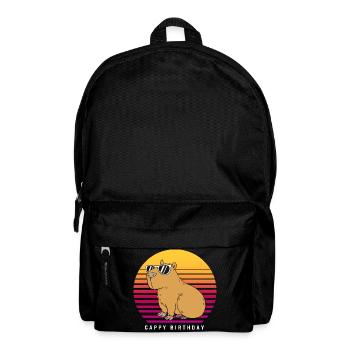 Joyeux anniversaire Capybara Joyeux anniversaire - Sac à dos - noir - Devant