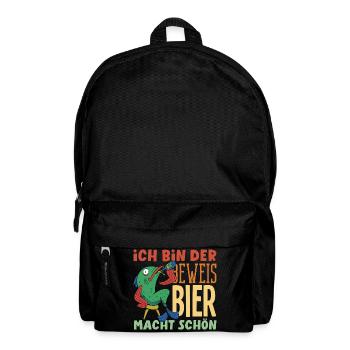 I'm the proof - beer makes you beautiful - Backpack - black - Front
