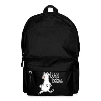 Llama jogging - funny llama goes jogging, join in - Backpack - black - Front