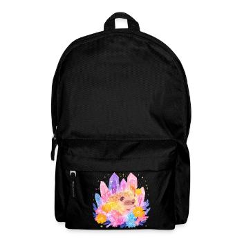 Kleines Igel im Kristallgarten - Rucksack - Schwarz - Vorne