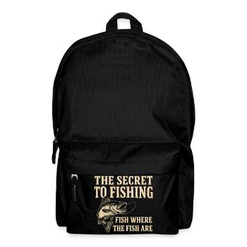 Le secret de la pêche : l’humour de la pêche à la pêche - Sac à dos - noir - Devant