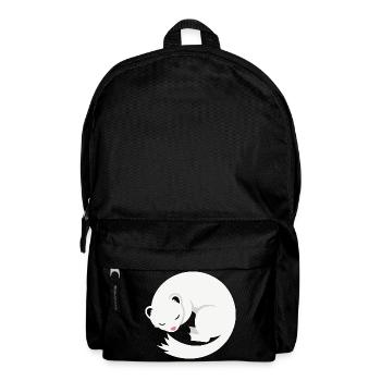 Cute sleeping ermine minimalist style - Backpack - black - Front