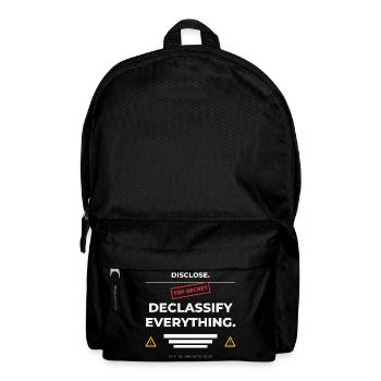 DISCLOSE. Declassify Everything – UAP  - Rucksack - Schwarz - Vorne