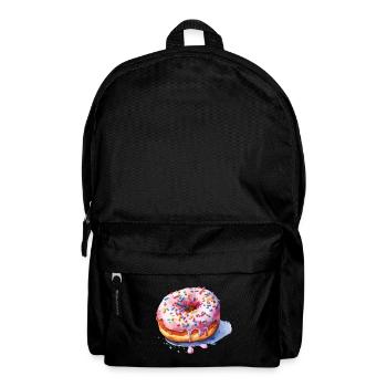 Donut mit Streuseln - Rucksack - Schwarz - Vorne