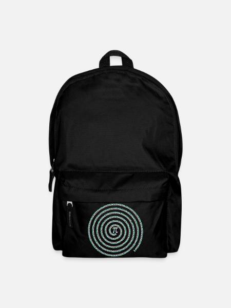 Symbole Pi Spiral Arc-en-ciel Chiffres de jour Pi - Sac à dos - noir