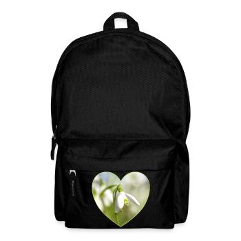 Snowdrop Heart Design - Backpack - black - Front