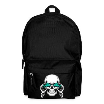 Skull and crossbones with fish - Backpack - black - Front