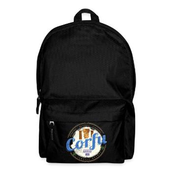 Korfu Ionische Inseln Griechenland Souvenir - Rucksack - Schwarz - Vorne