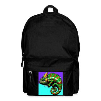Chamäleon - Rucksack - Schwarz - Vorne