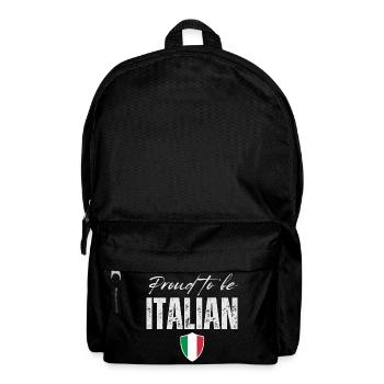 Stolzer Italiener, hergestellt in Italien - Rucksack - Schwarz - Vorne