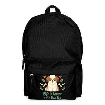 Life Is Better With A Shih Tzu Cute Dog Lover - Backpack - black - Front