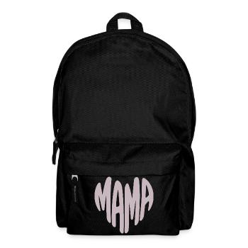 Mom Heart Typography - Backpack - black - Front