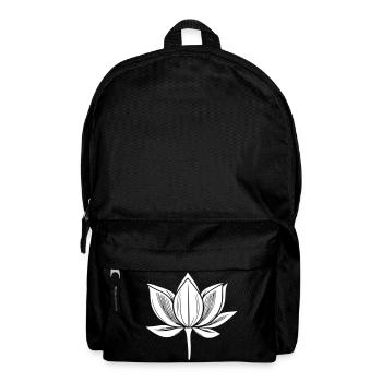Lotus Lotusblüte Lotos Blume Grafik Vektor - Rucksack - Schwarz - Vorne