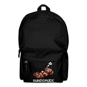 Hundemüde Rauhaardackel Dackel Dackelbesitzer  - Rucksack - Schwarz - Vorne