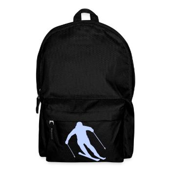Winterschuss Skifahrer Silhouette - Rucksack - Schwarz - Vorne