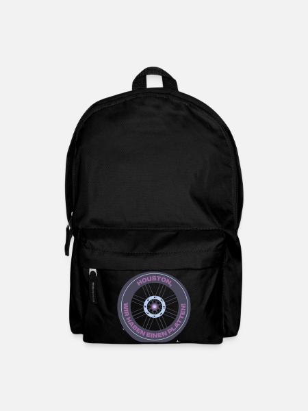 Houston Bicycle Tire Plate Joke - Backpack - black