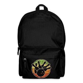 Vintage Bowling Kegel Mit Kugel Für Kegel Club - Rucksack - Schwarz - Vorne