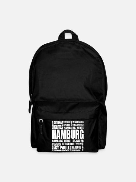 Hamburg auf einen Blick – von Altona bis Wandsbek - Rucksack - Schwarz
