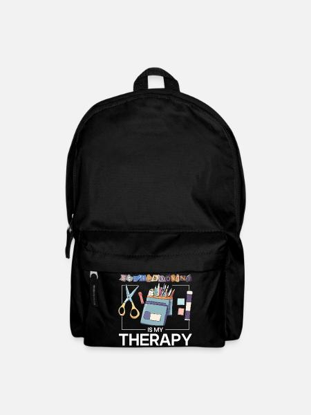 Scrapbooking ist Therapie - Rucksack - Schwarz