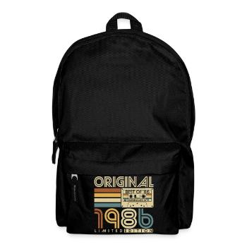 Original 1986 Jahrgang Vintage Geburtstag Retro - Rucksack - Schwarz - Vorne