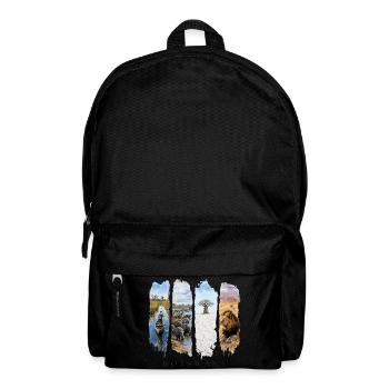 Botsuana Urlaub Travel – Okavango Safari Motiv - Rucksack - Schwarz - Vorne