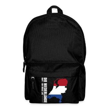 Niederlande Auswandern - Rucksack - Schwarz - Vorne