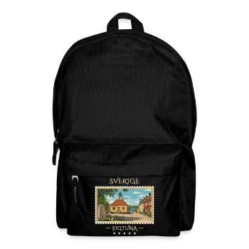 Schweden Sigtuna Vintage Reisemarke - Rucksack - Schwarz - Vorne