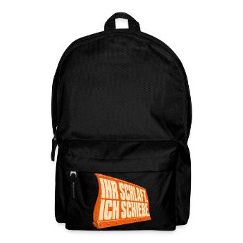 Ihr schlaft - Ich schiebe - Rucksack - Schwarz - Vorne