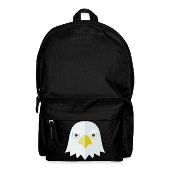 Adler Kopf Shirt minimalistisch Streetwear - Rucksack - Schwarz - Vorne