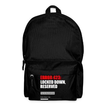 FEHLER 423 — GESPERRT, FÜR IHN RESERVIERT - Rucksack - Schwarz - Vorne