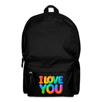 I love you - Rucksack - Schwarz - Vorne