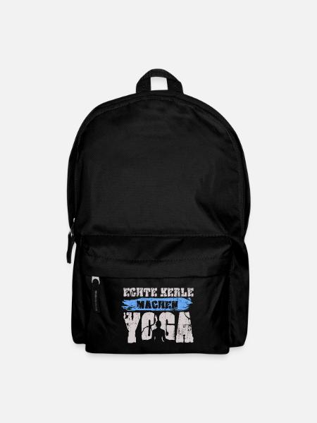 Echte Kerle machen Yoga: Yoga Männer - Rucksack - Schwarz